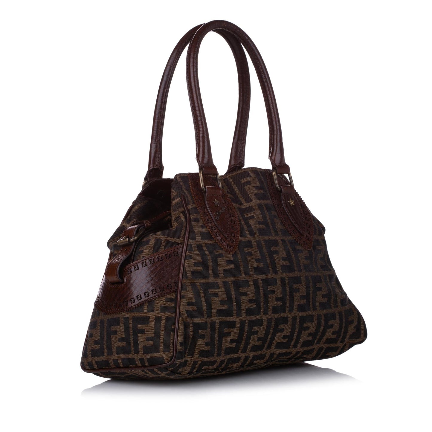 Fendi Zucca Etniko Canvas Shoulder Bag (29436)
