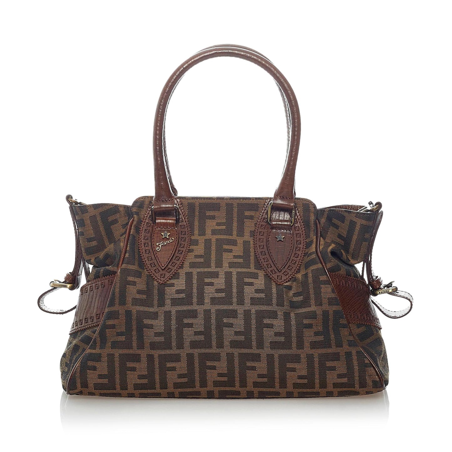 Fendi Zucca Etniko Canvas Shoulder Bag (33388)