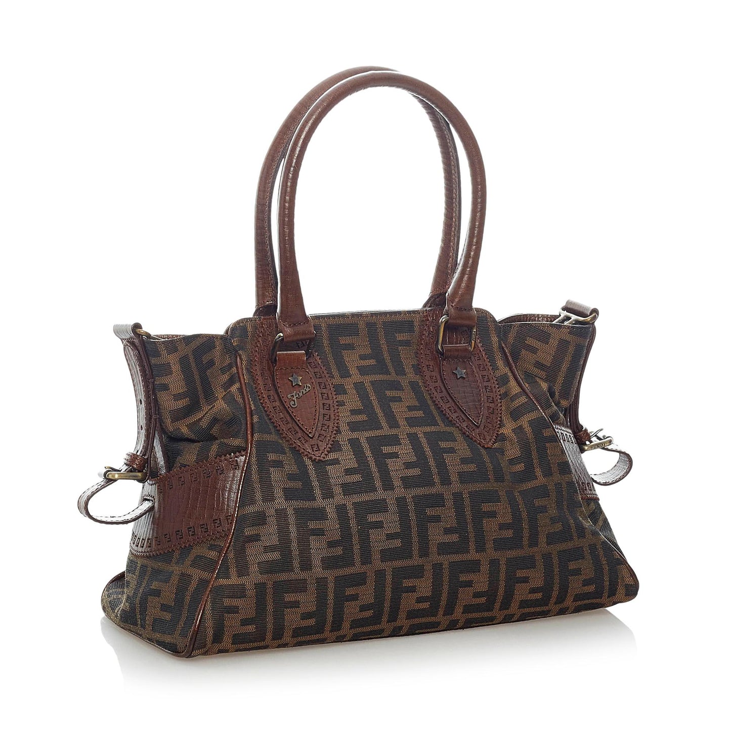 Fendi Zucca Etniko Canvas Shoulder Bag (33388)