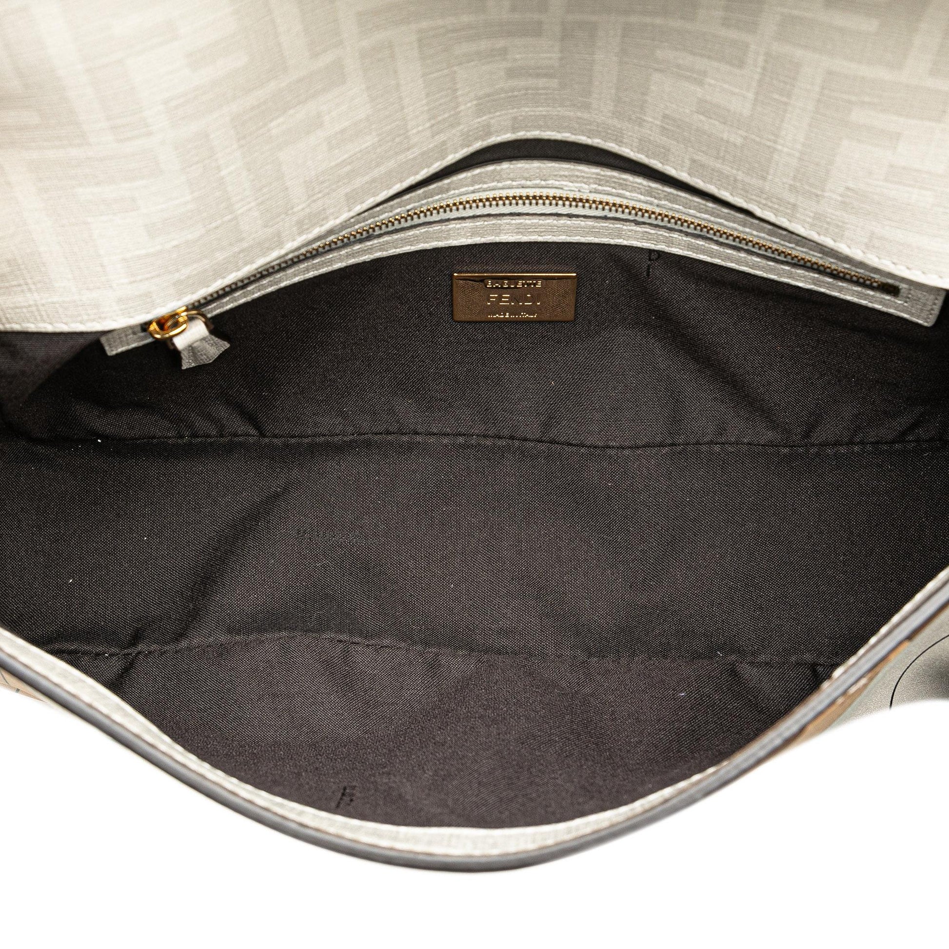 Fendi Striped Jersey Baguette Satchel
