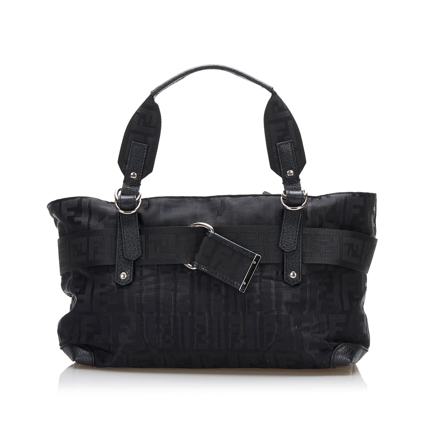Fendi Zucca Nylon Zip Code Handbag (y6NeOn)