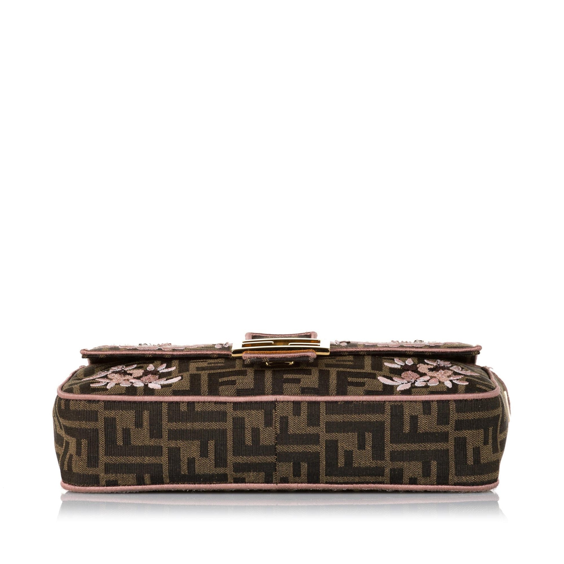 Fendi Zucca Paisley Embroidery Baguette