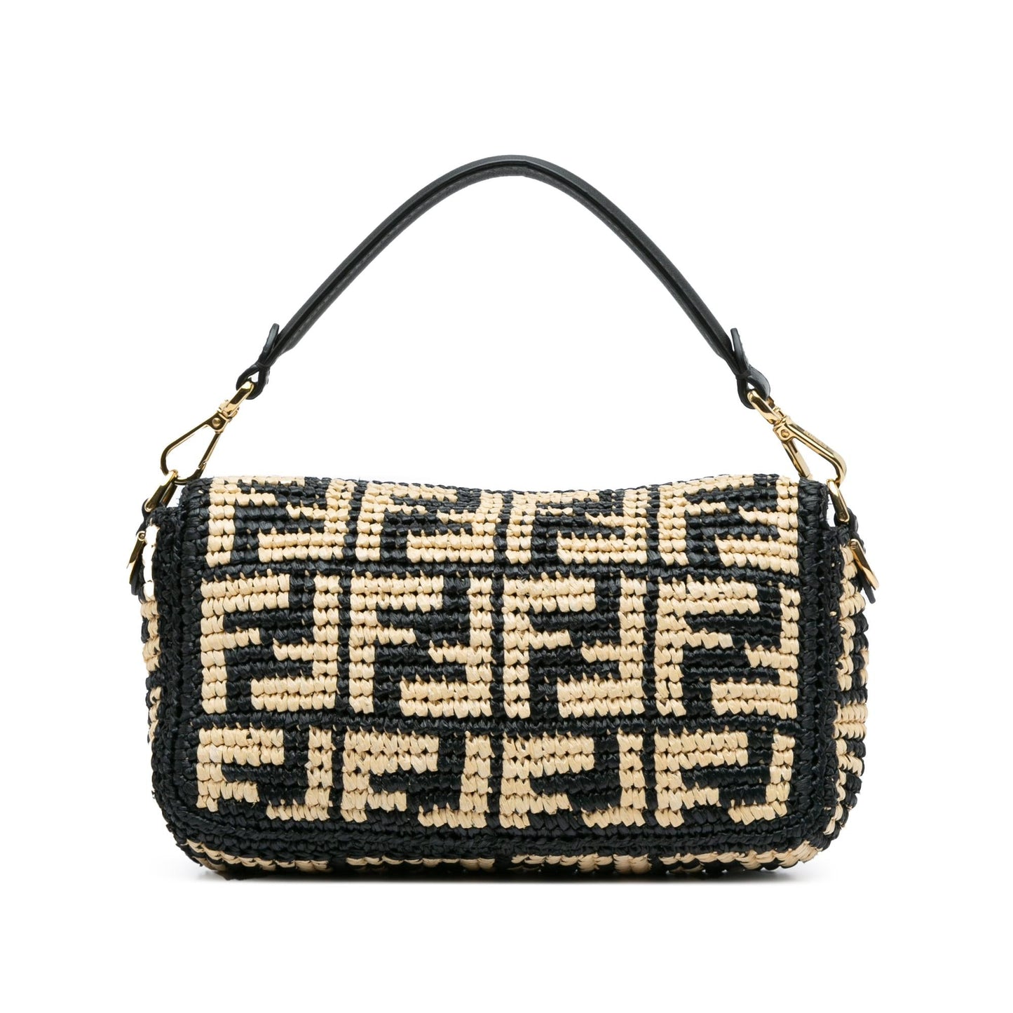 Fendi Zucca Raffia Baguette Satchel (nNJ0YF)