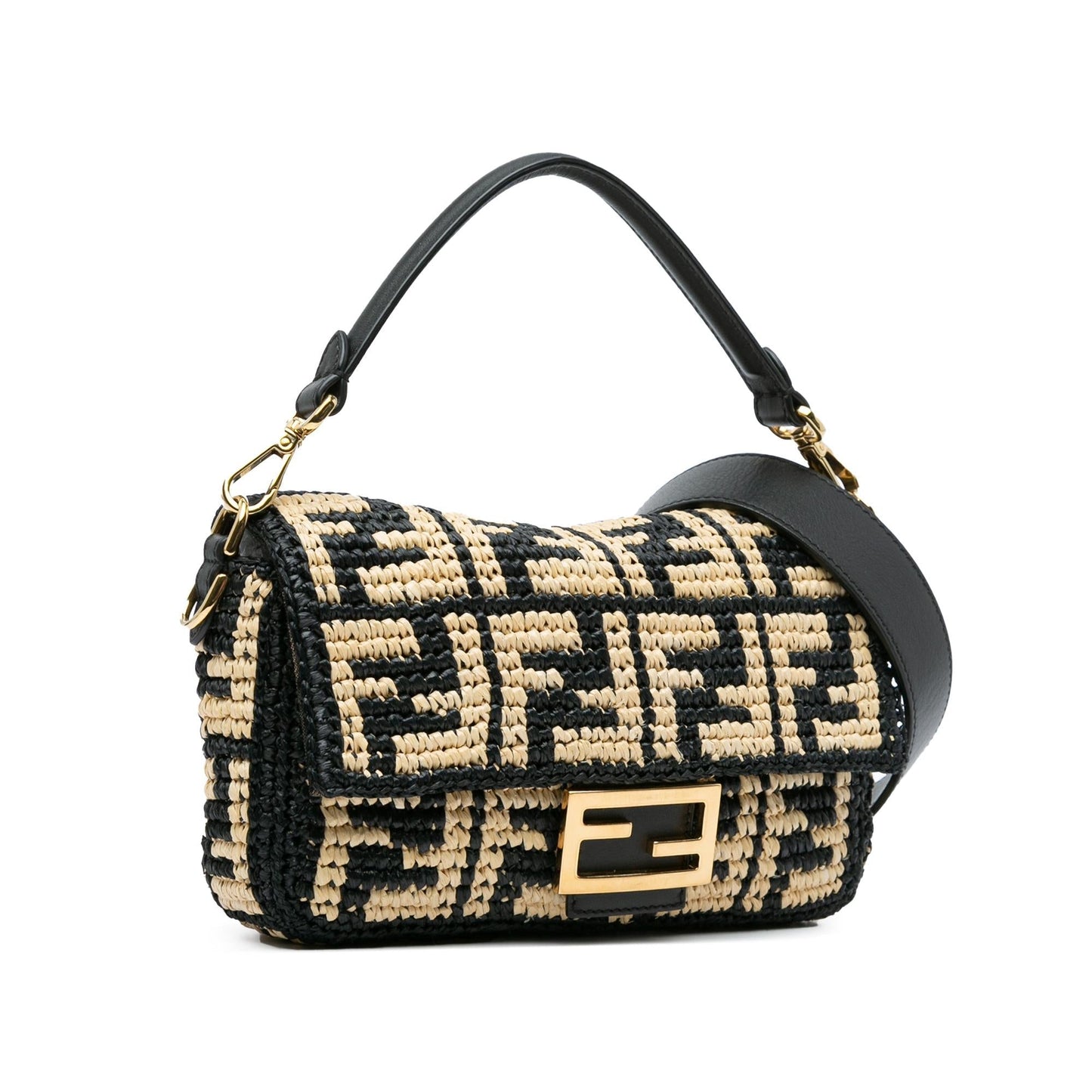 Fendi Zucca Raffia Baguette Satchel (nNJ0YF)