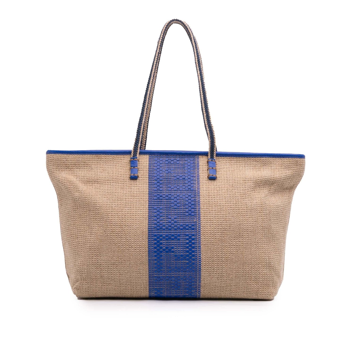 Fendi Zucca Raffia Roll Tote