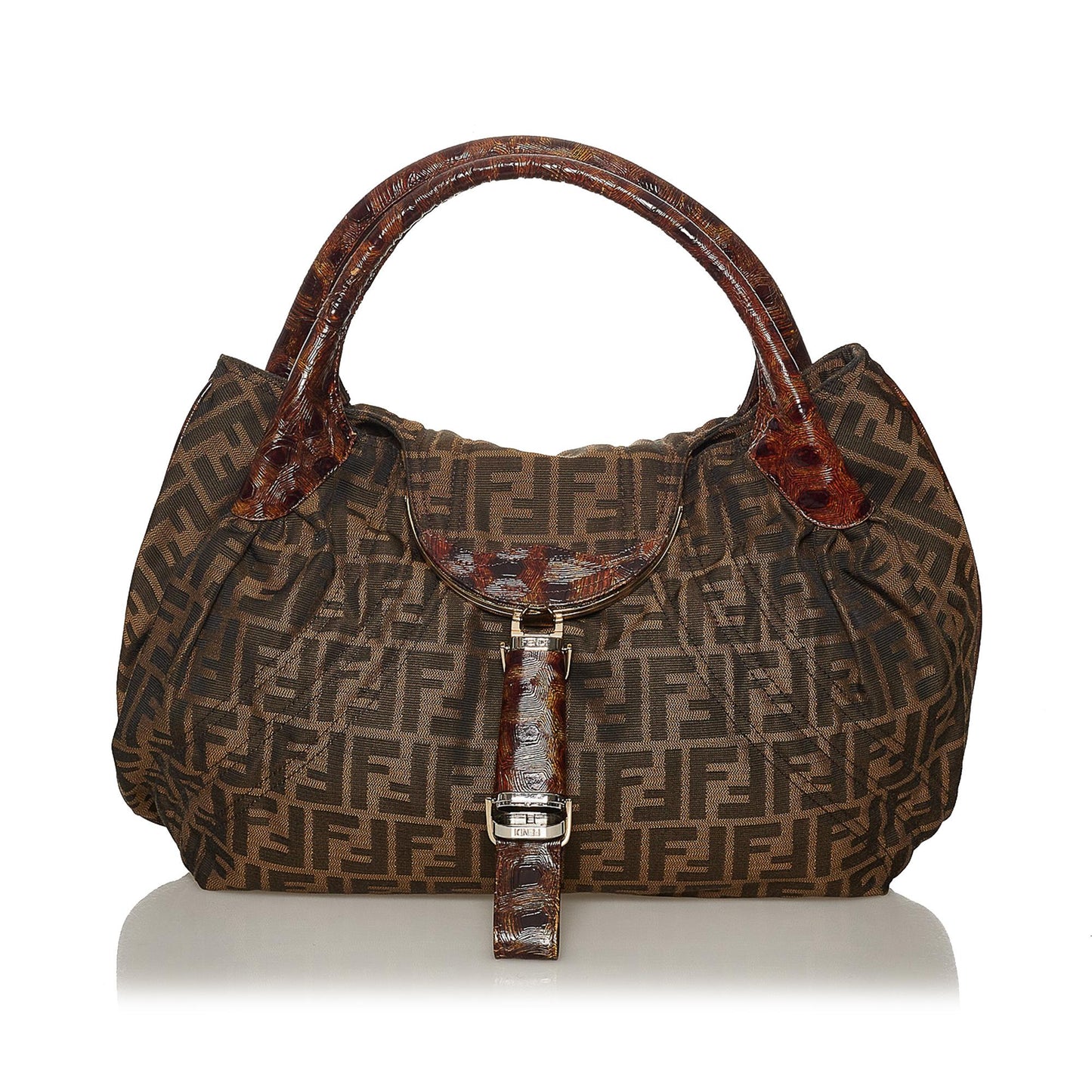 Fendi Zucca Spy Canvas Handbag (28363)