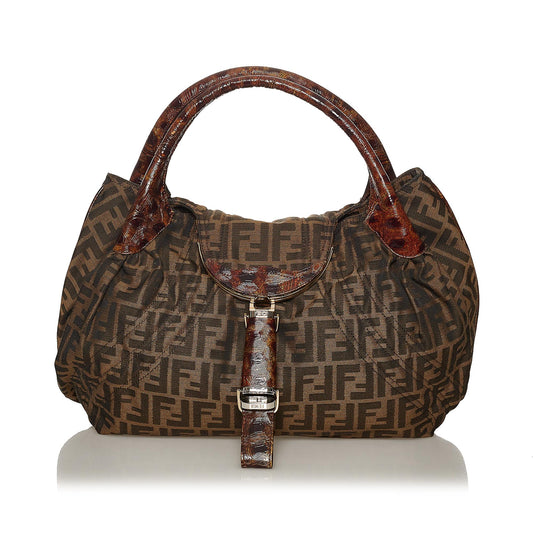 Fendi Zucca Spy Canvas Handbag (28363)