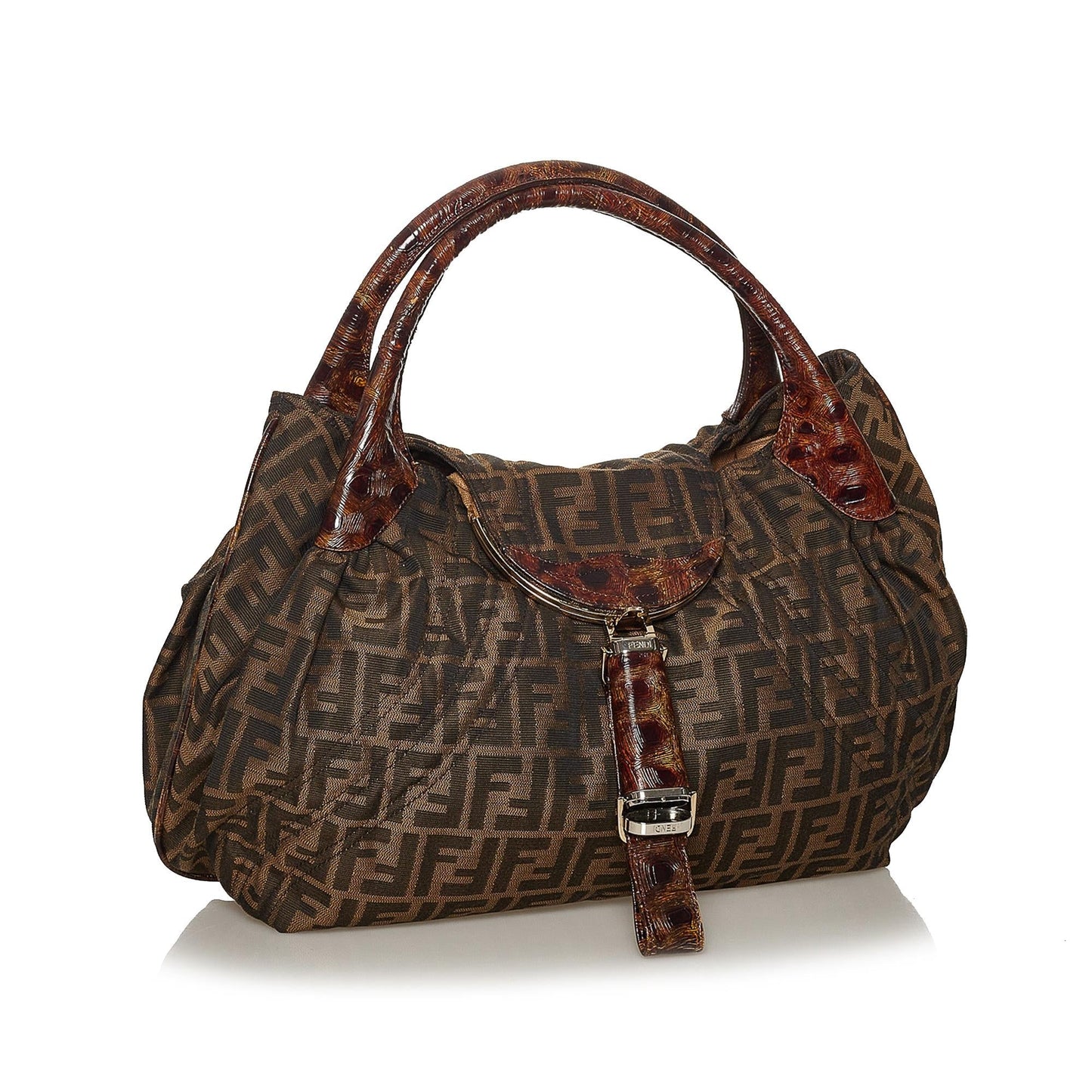 Fendi Zucca Spy Canvas Handbag (28363)
