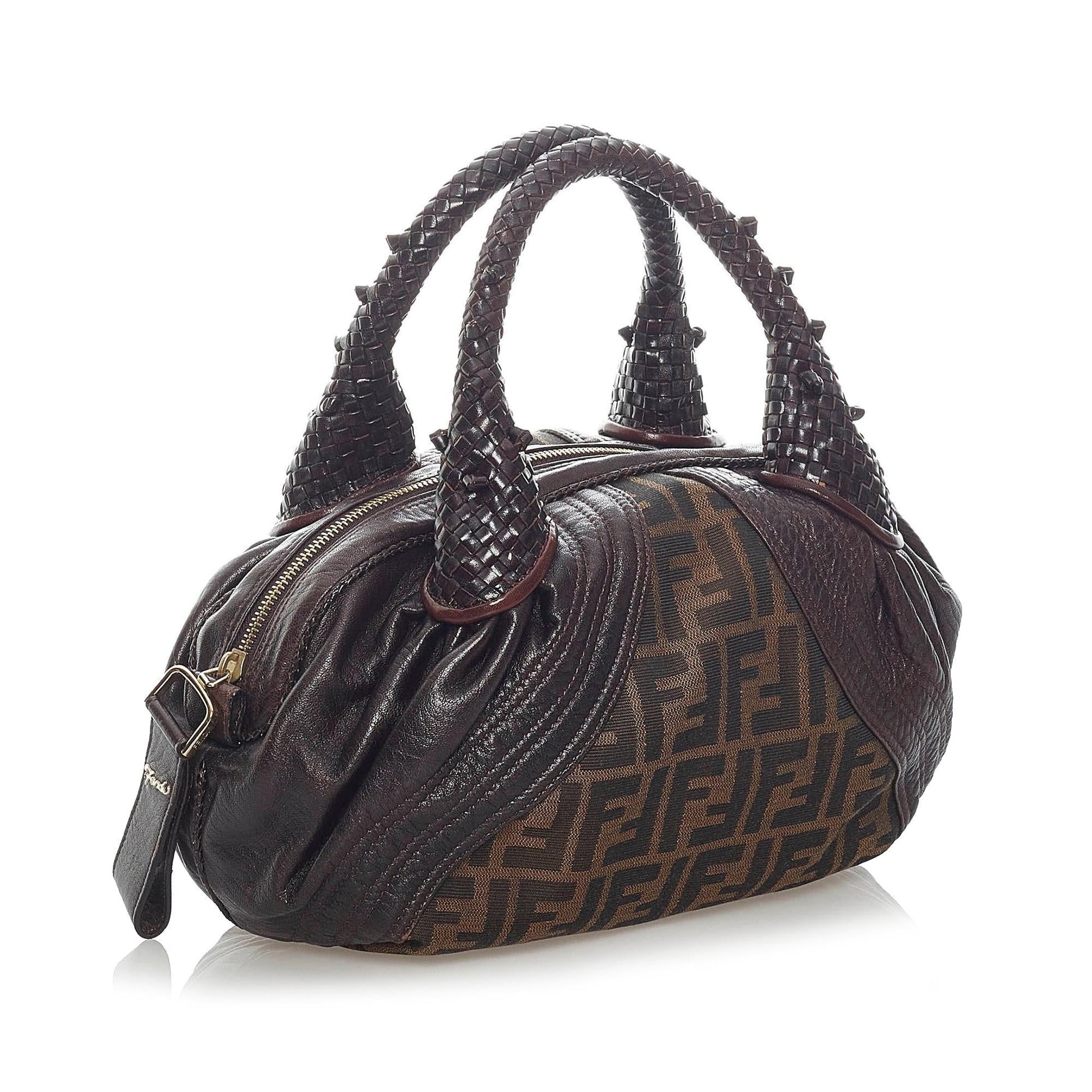 Fendi Zucca Spy Canvas Handbag