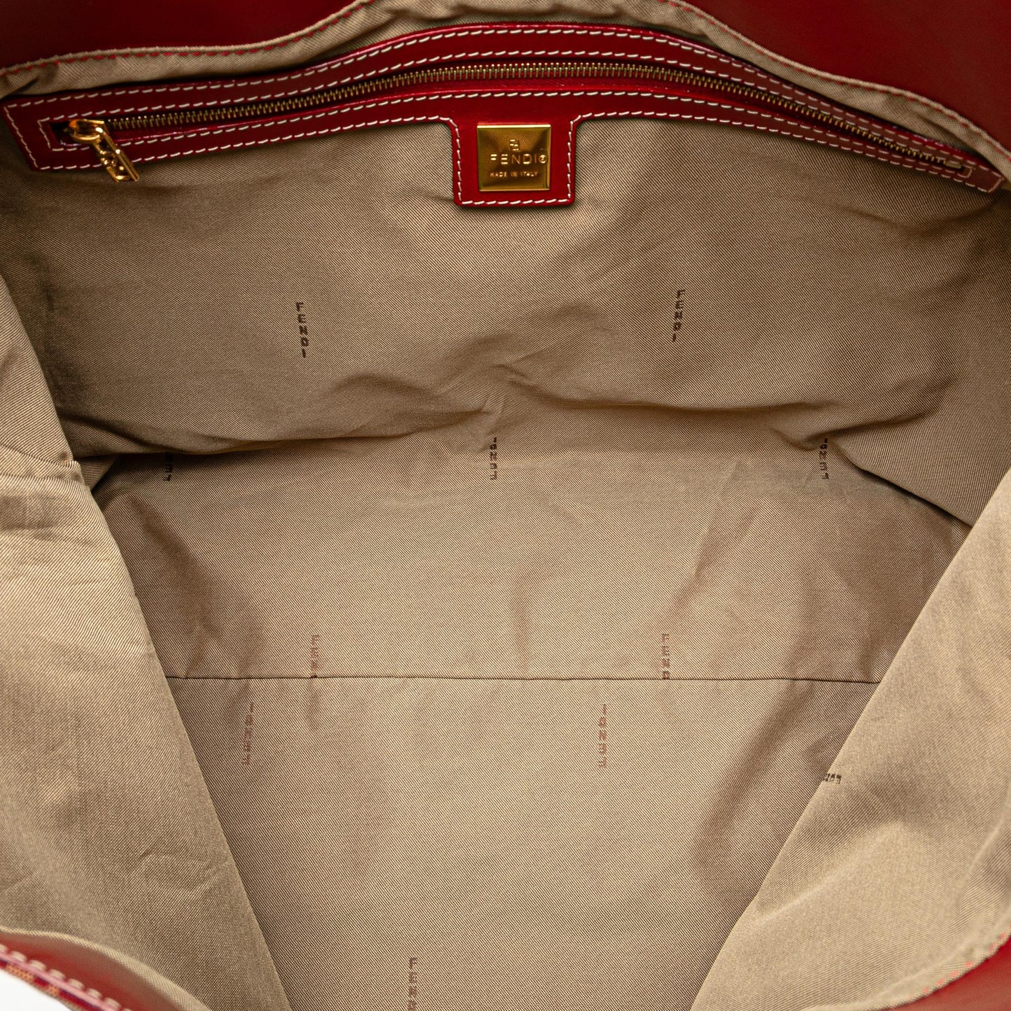 Fendi Zucchino Canvas Chain Tote (I1242i)