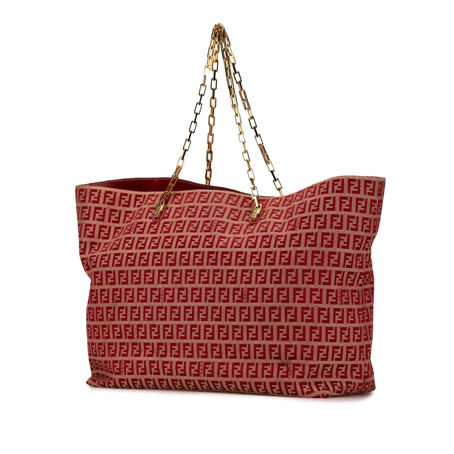 Fendi Zucchino Canvas Chain Tote (I1242i)