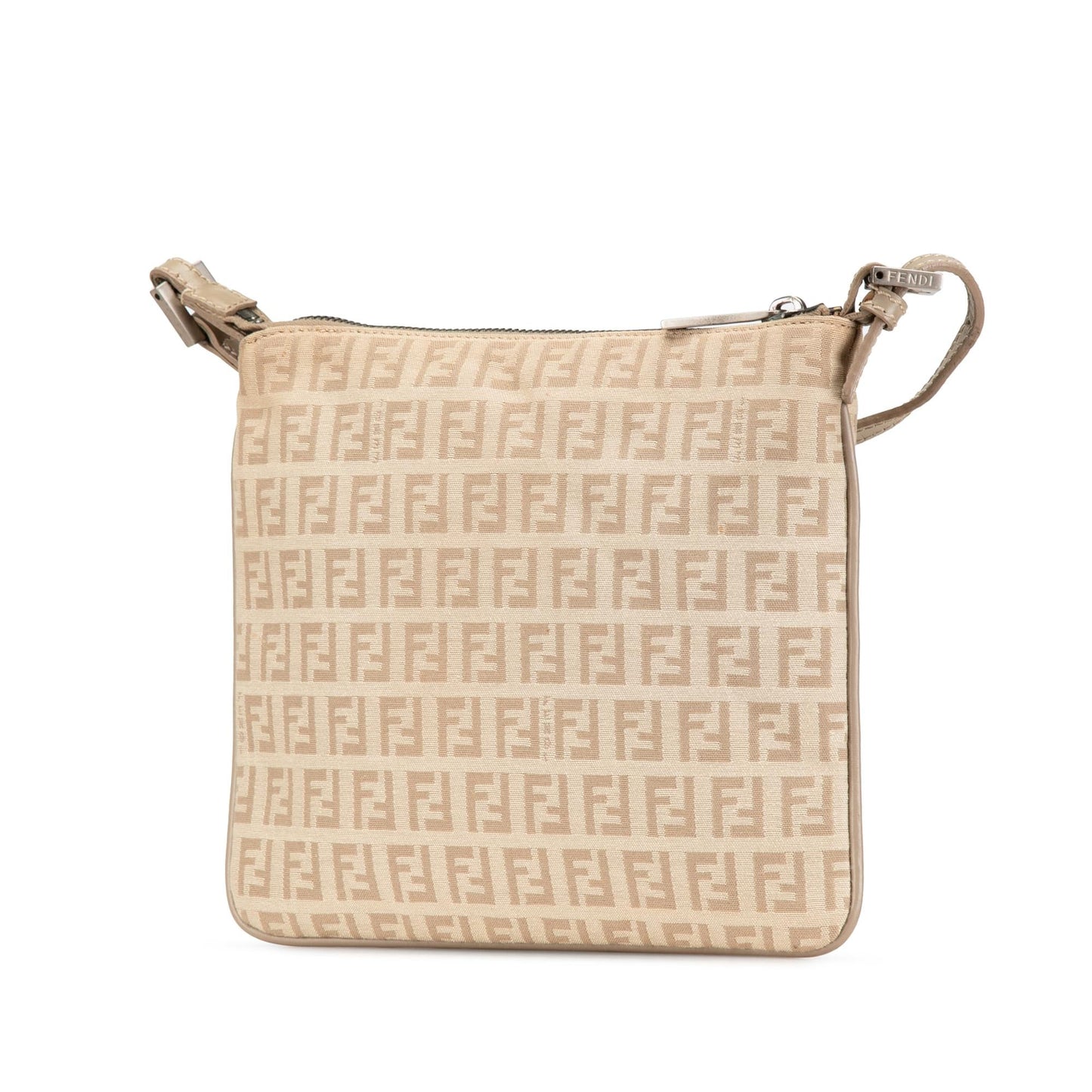 Fendi Zucca Embossed Leather Chain Midi Baguette (SHG-Z06X4r)