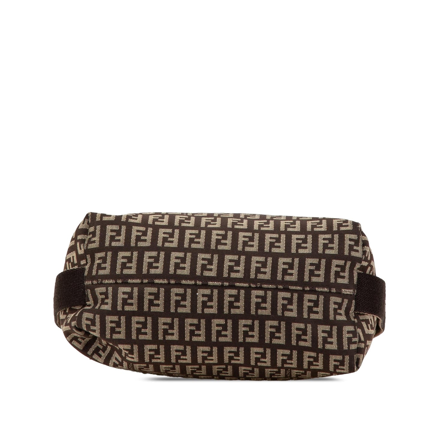 Fendi Medium Zucca Canvas Fluo Trim Baguette Satchel