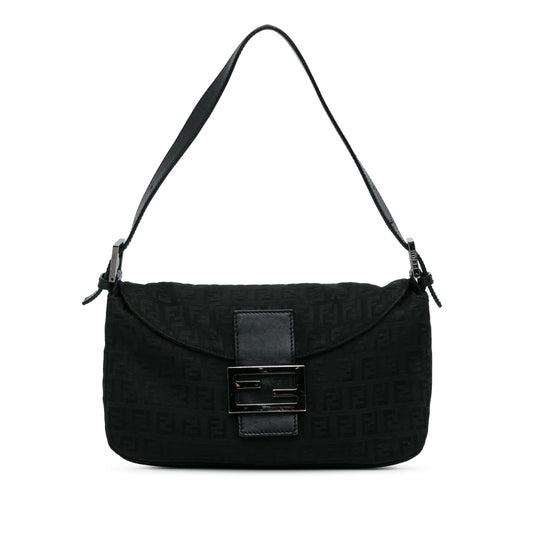 Fendi Zucchino Canvas Double Flap Baguette (l5oJft)