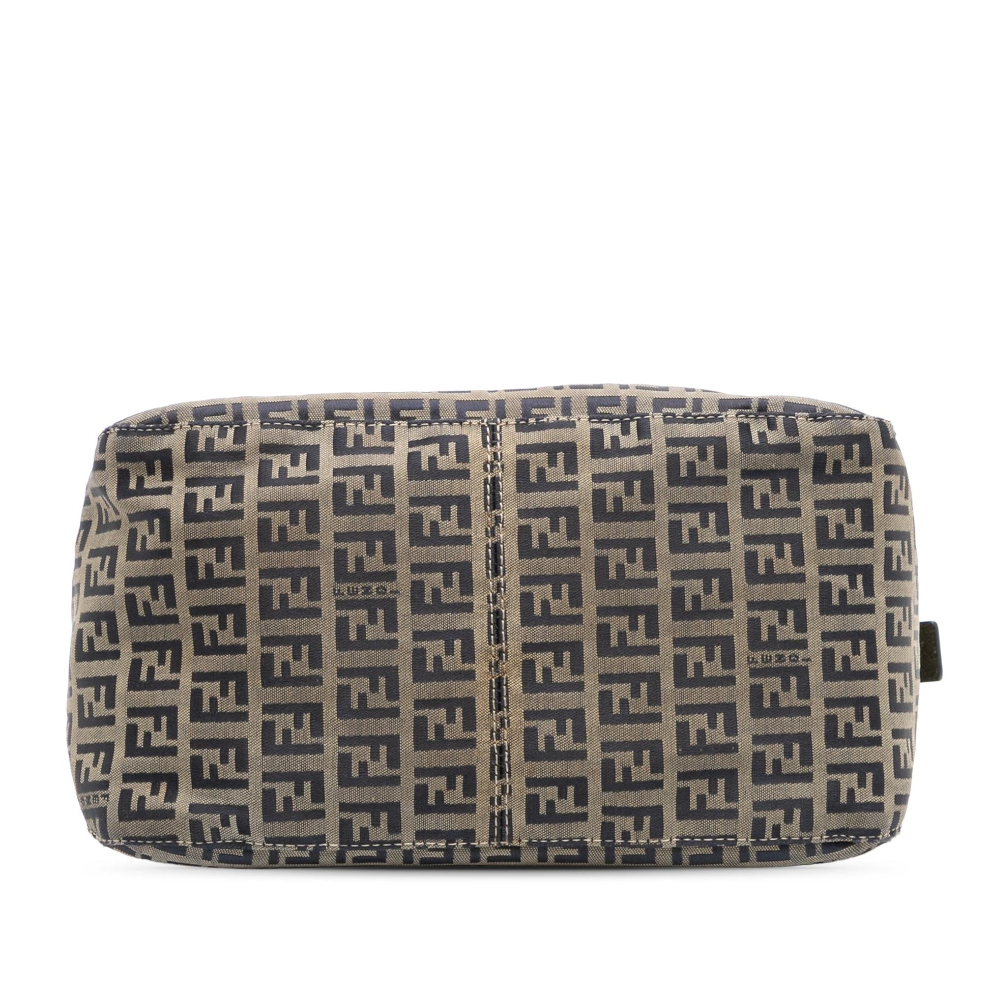Fendi Zucchino Canvas Double Flap Mamma