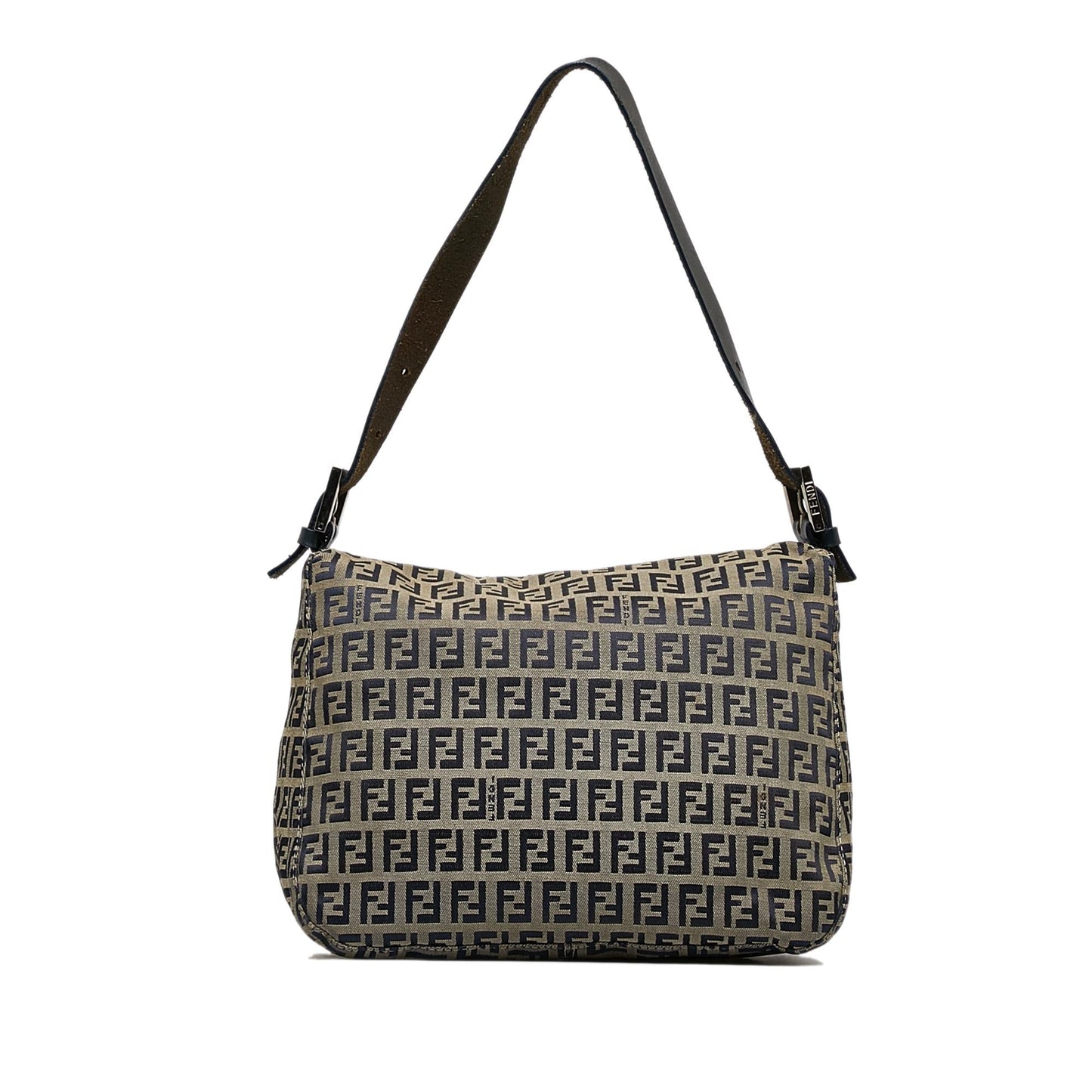 Fendi Zucchino Canvas Double Flap Shoulder Bag (WJNWvP)