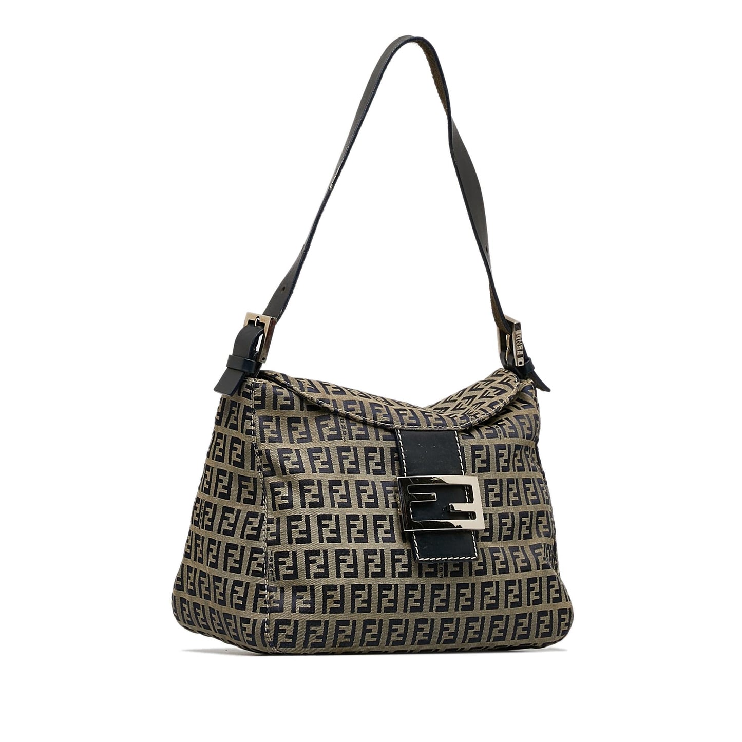 Fendi Zucchino Canvas Double Flap Shoulder Bag (WJNWvP)
