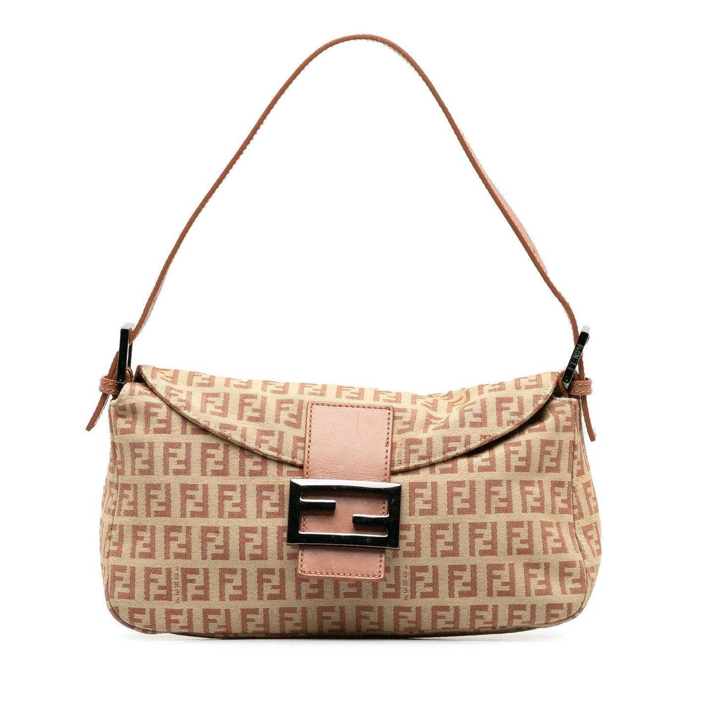 Fendi Zucchino Canvas Double Flap Shoulder Bag (Kqd5RW)