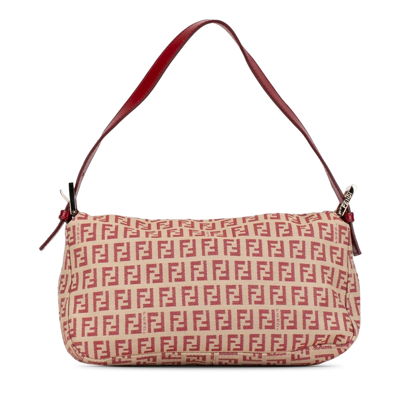 Fendi Zucchino Canvas Double Flap Shoulder Bag (FSL5cl)