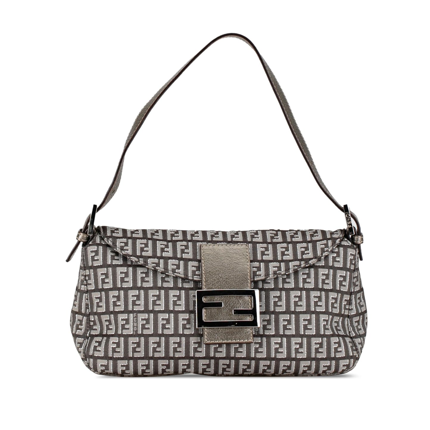 Fendi Zucchino Canvas Double Flap Shoulder Bag (C7qWAj)