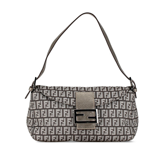 Fendi Zucchino Canvas Double Flap Shoulder Bag (C7qWAj)