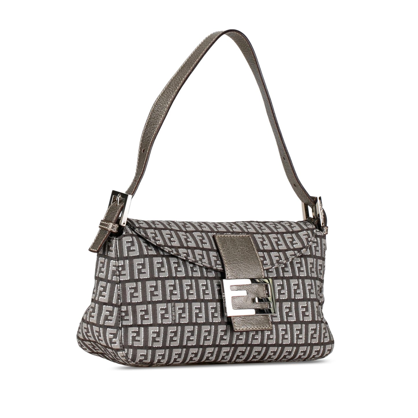 Fendi Zucchino Canvas Double Flap Shoulder Bag (C7qWAj)