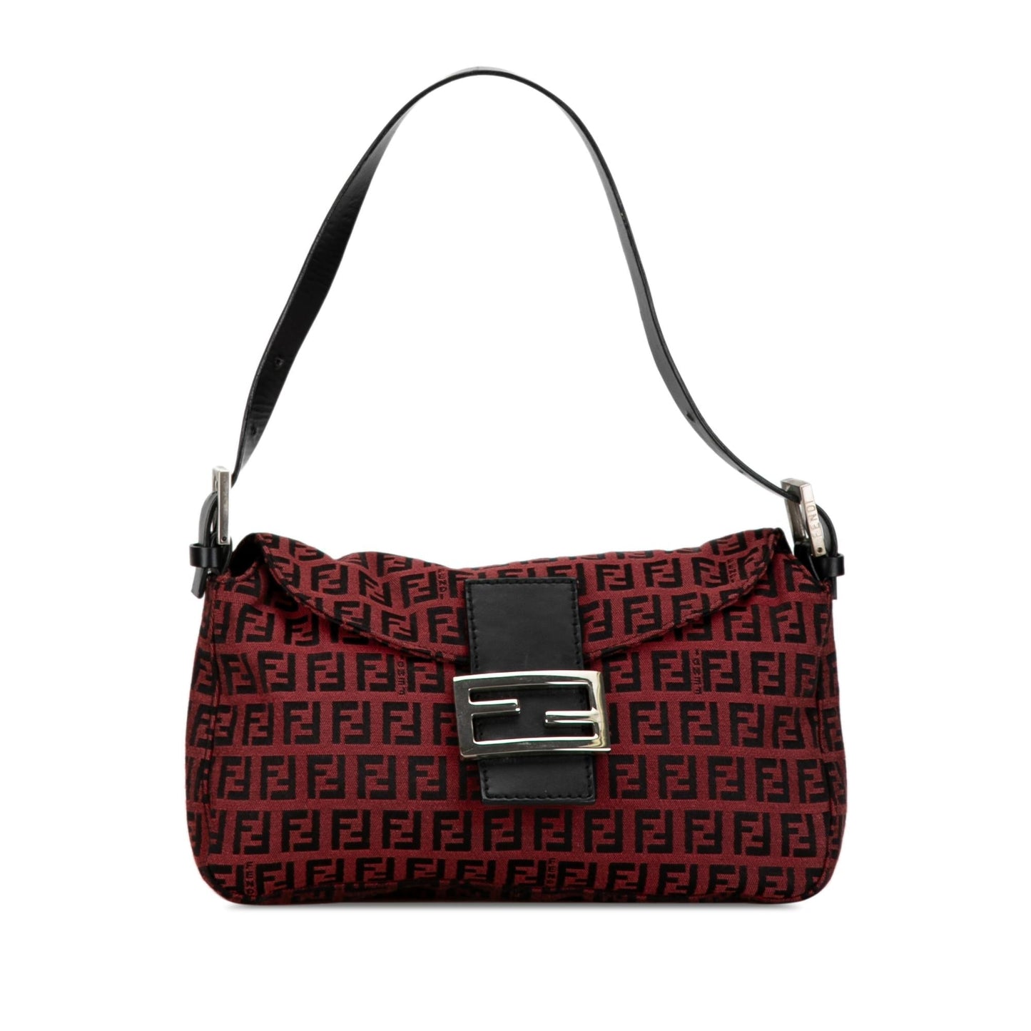 Fendi Zucchino Canvas Double Flap Shoulder Bag (nYl1sf)