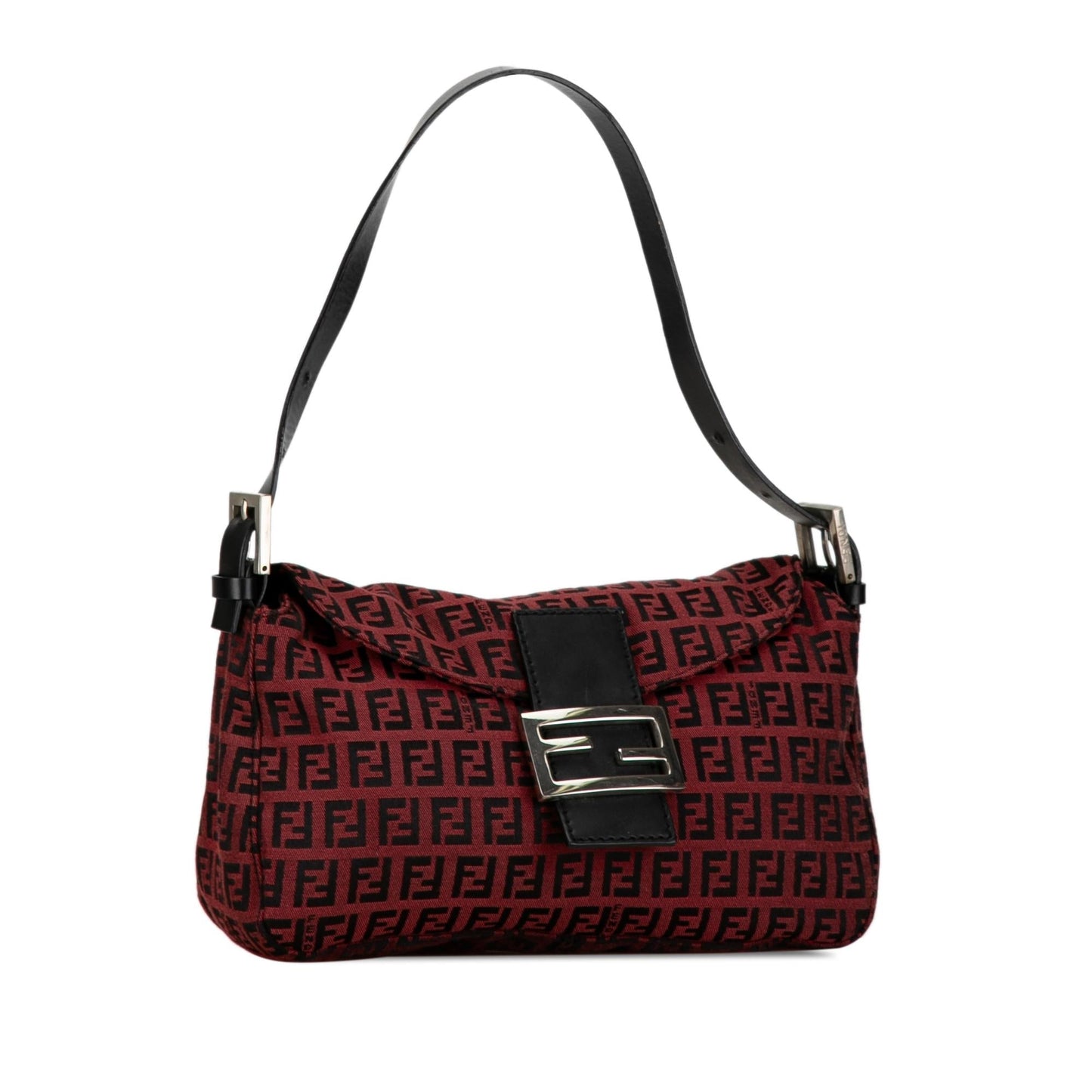 Fendi Zucchino Canvas Double Flap Shoulder Bag (nYl1sf)