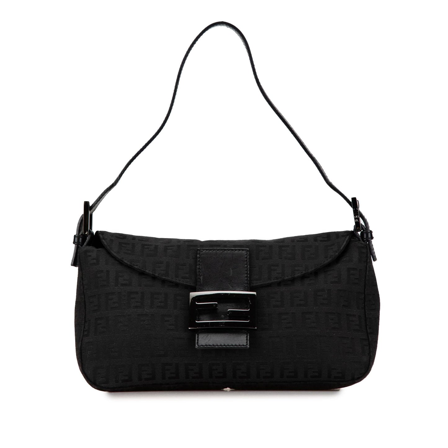 Fendi Zucchino Canvas Double Flap Shoulder Bag (CGy5Y0)