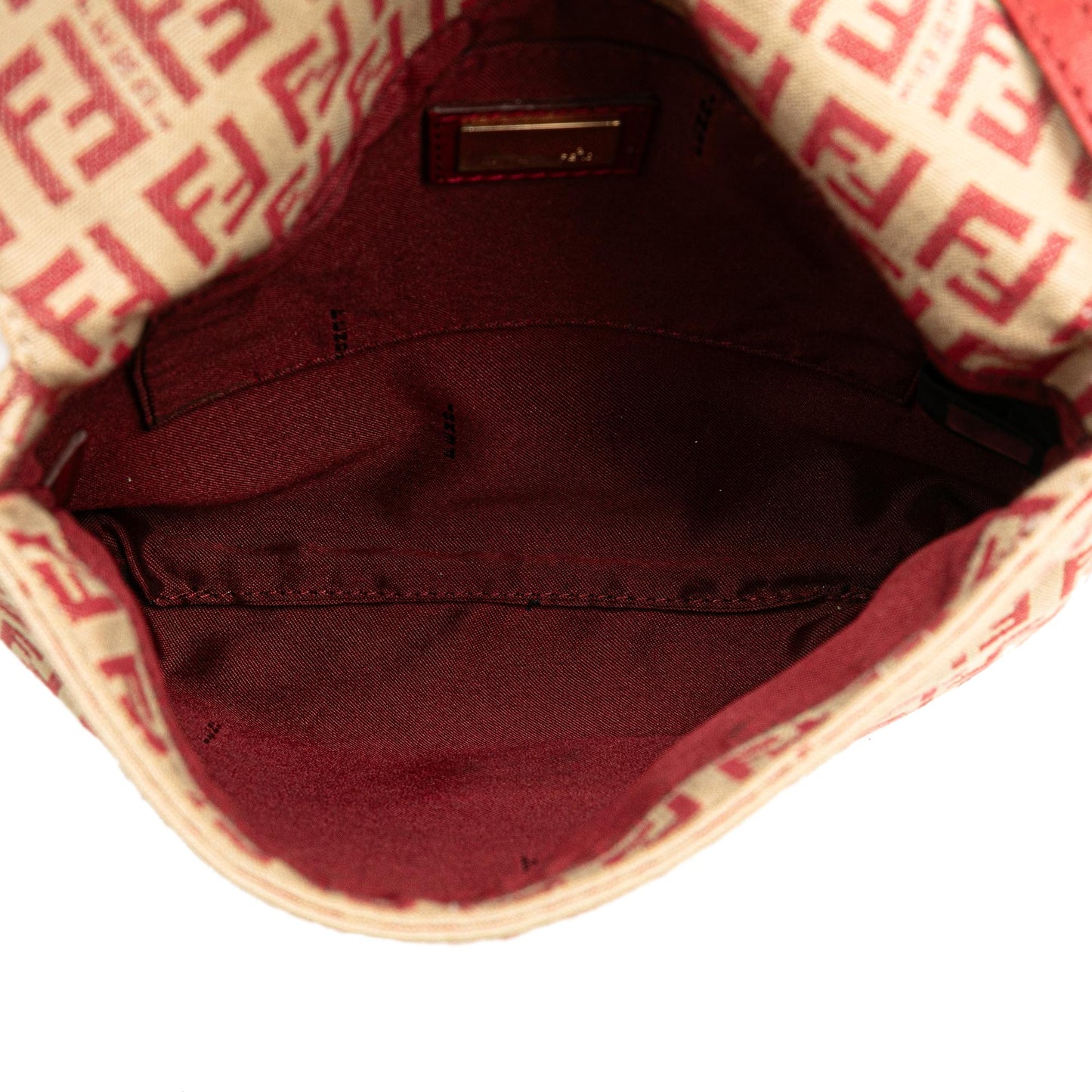 Fendi Zucca Canvas Convertible Baguette Satchel