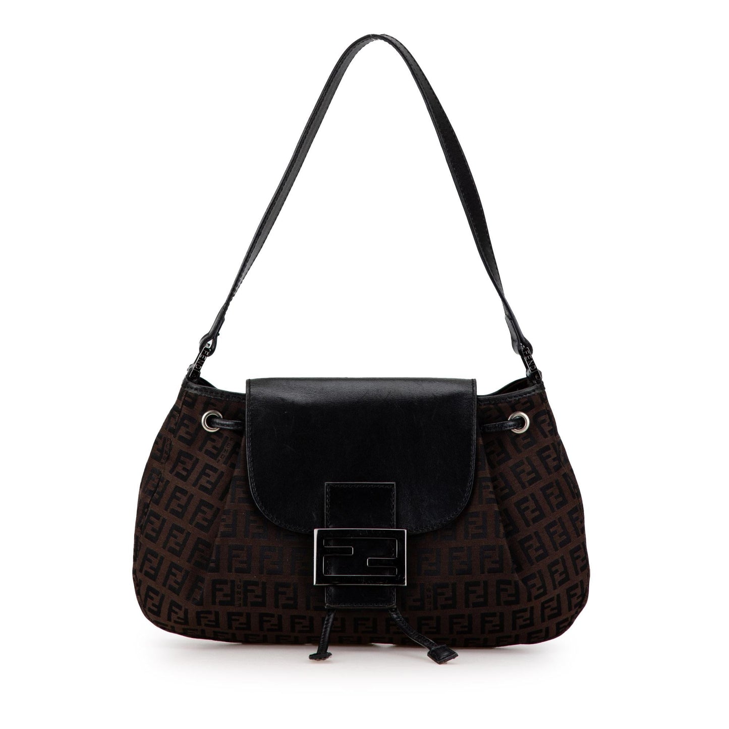 Fendi Zucchino Canvas Flap Shoulder Bag (lKn300)