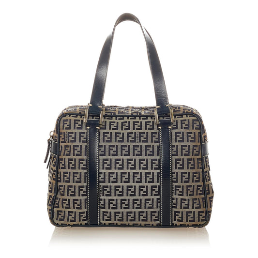 Fendi Zucchino Canvas Handbag (26622)