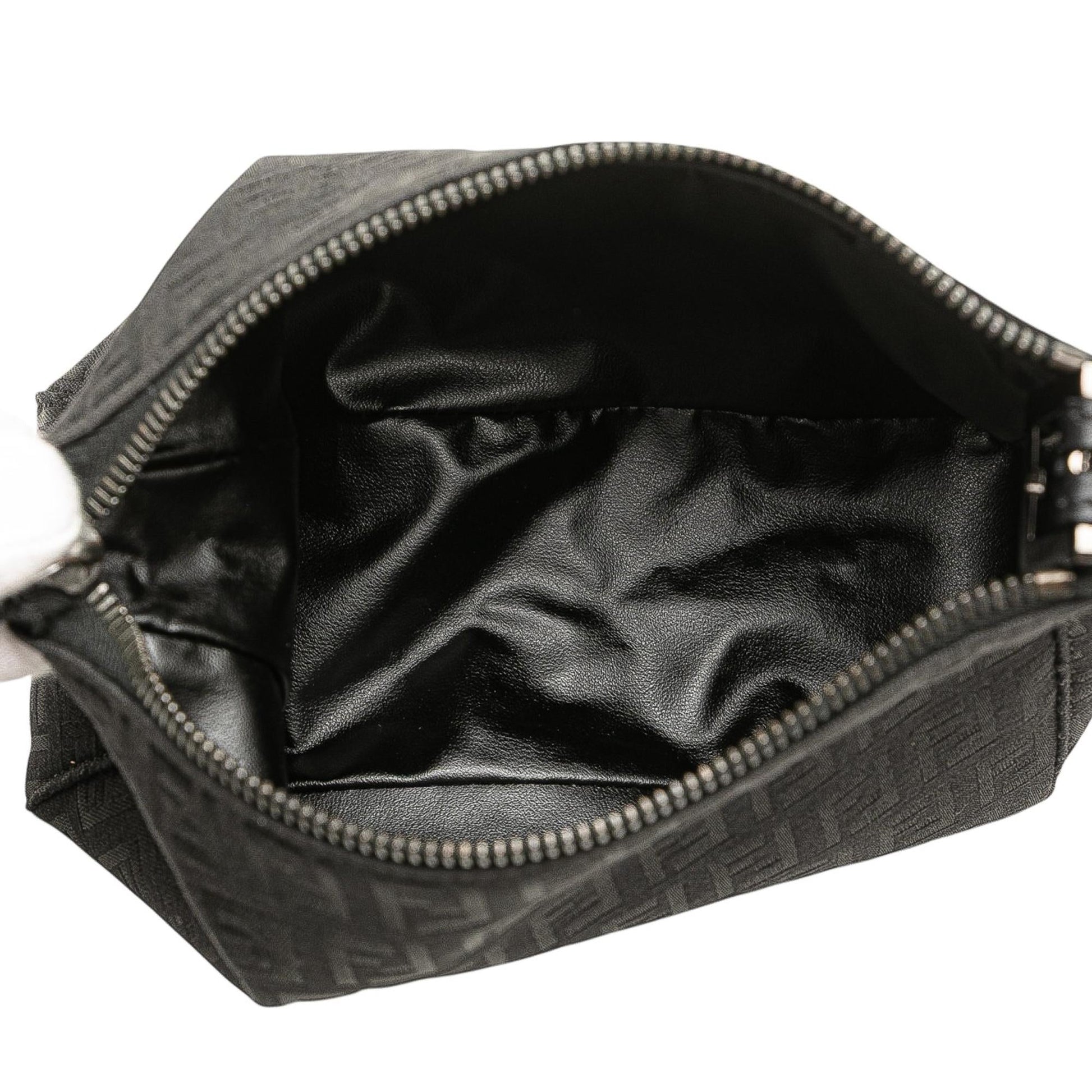 Fendi Zucca Embossed Velvet Baguette Satchel