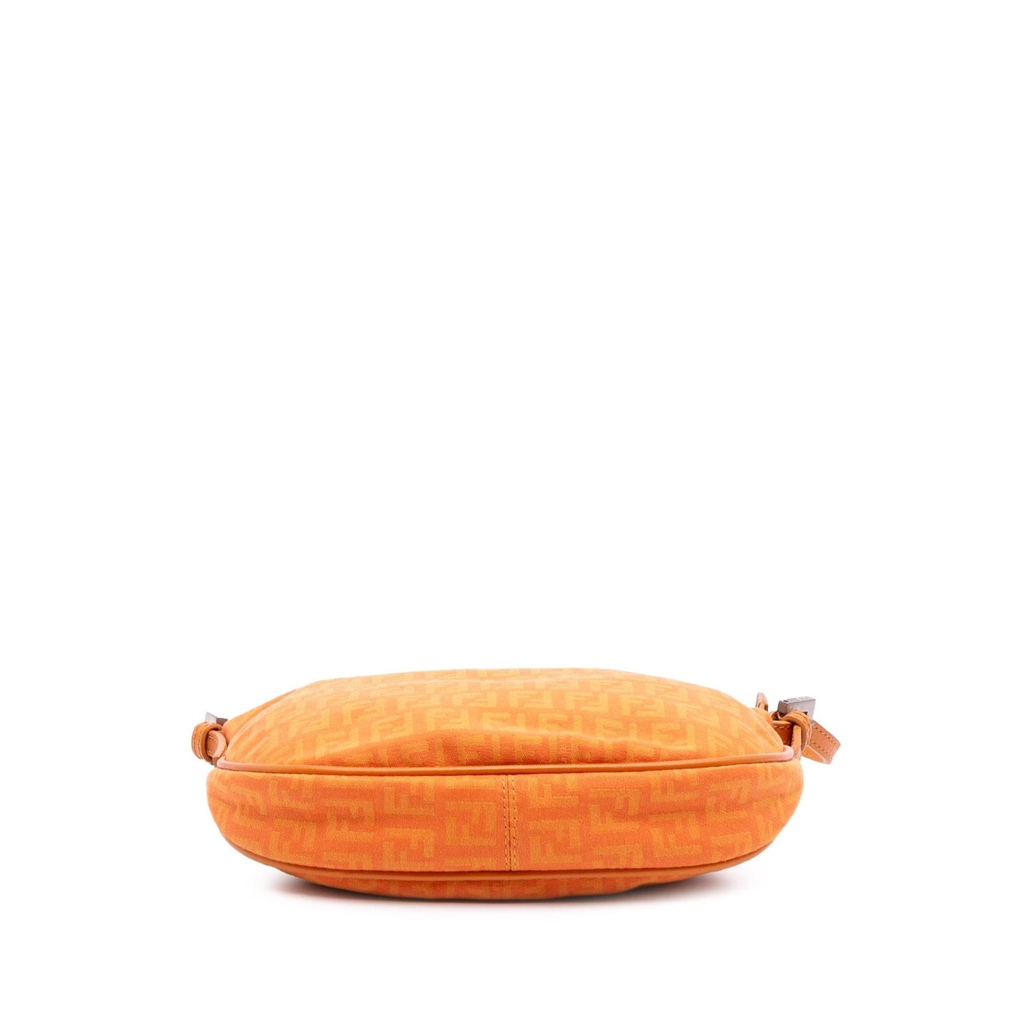Fendi Zucca Embroidered Canvas Baguette Satchel