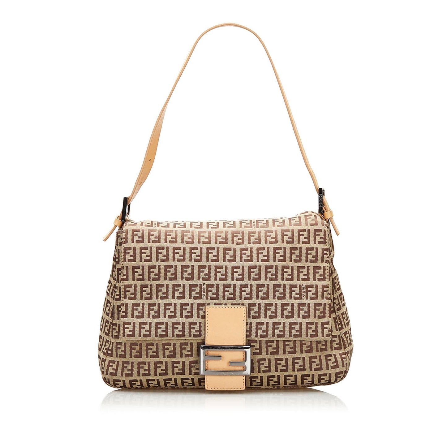 Fendi Zucchino Canvas Mamma Forever Shoulder Bag (36065)