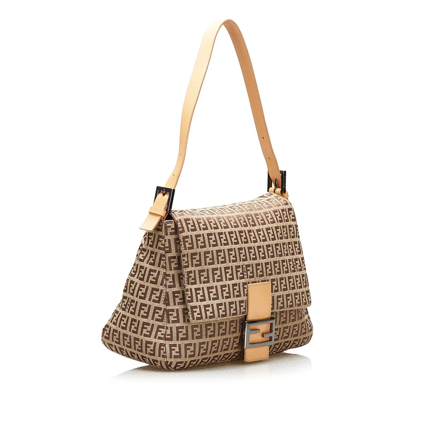 Fendi Zucchino Canvas Mamma Forever Shoulder Bag (36065)