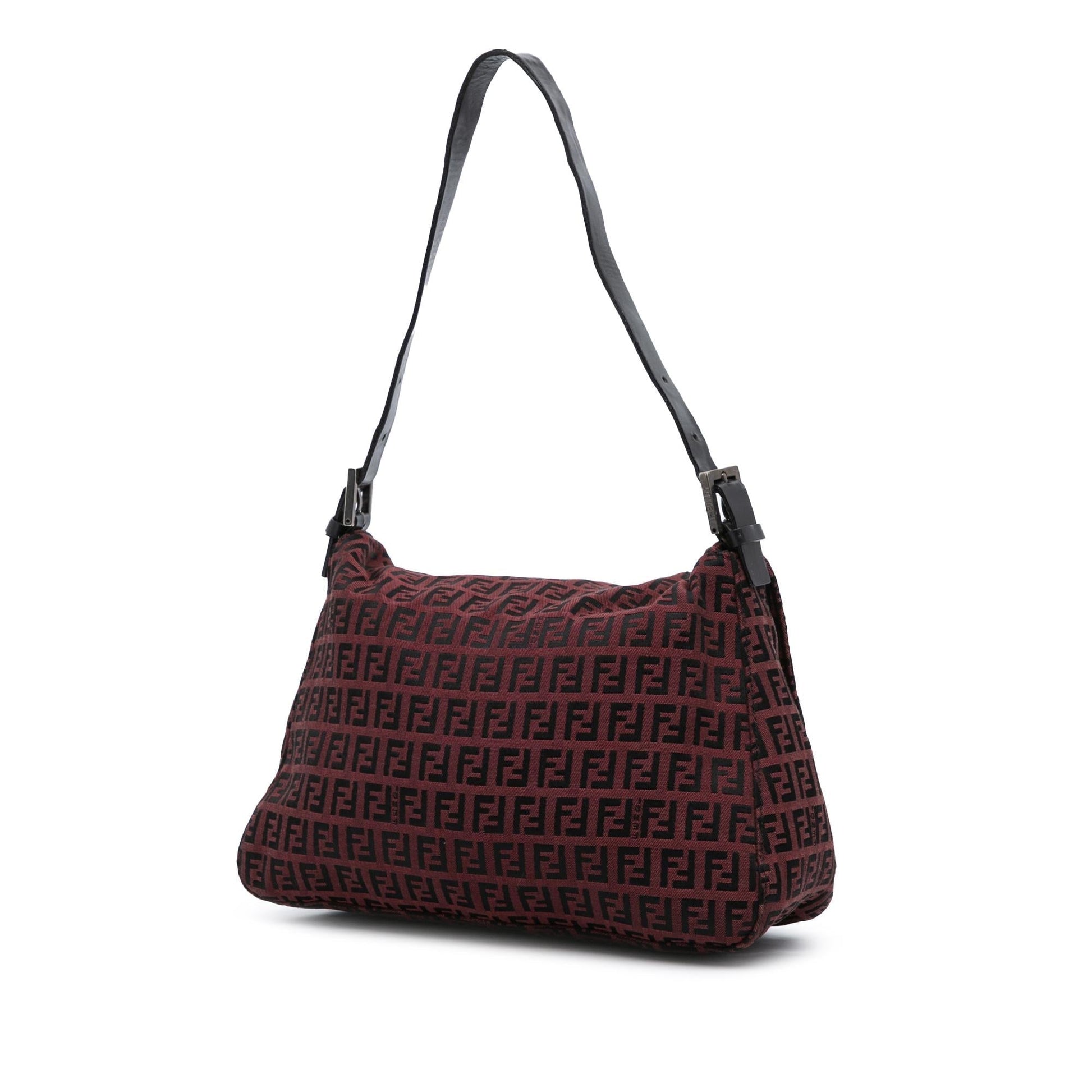 Fendi Mini Zucca Glazed Fabric Cage Baguette Satchel