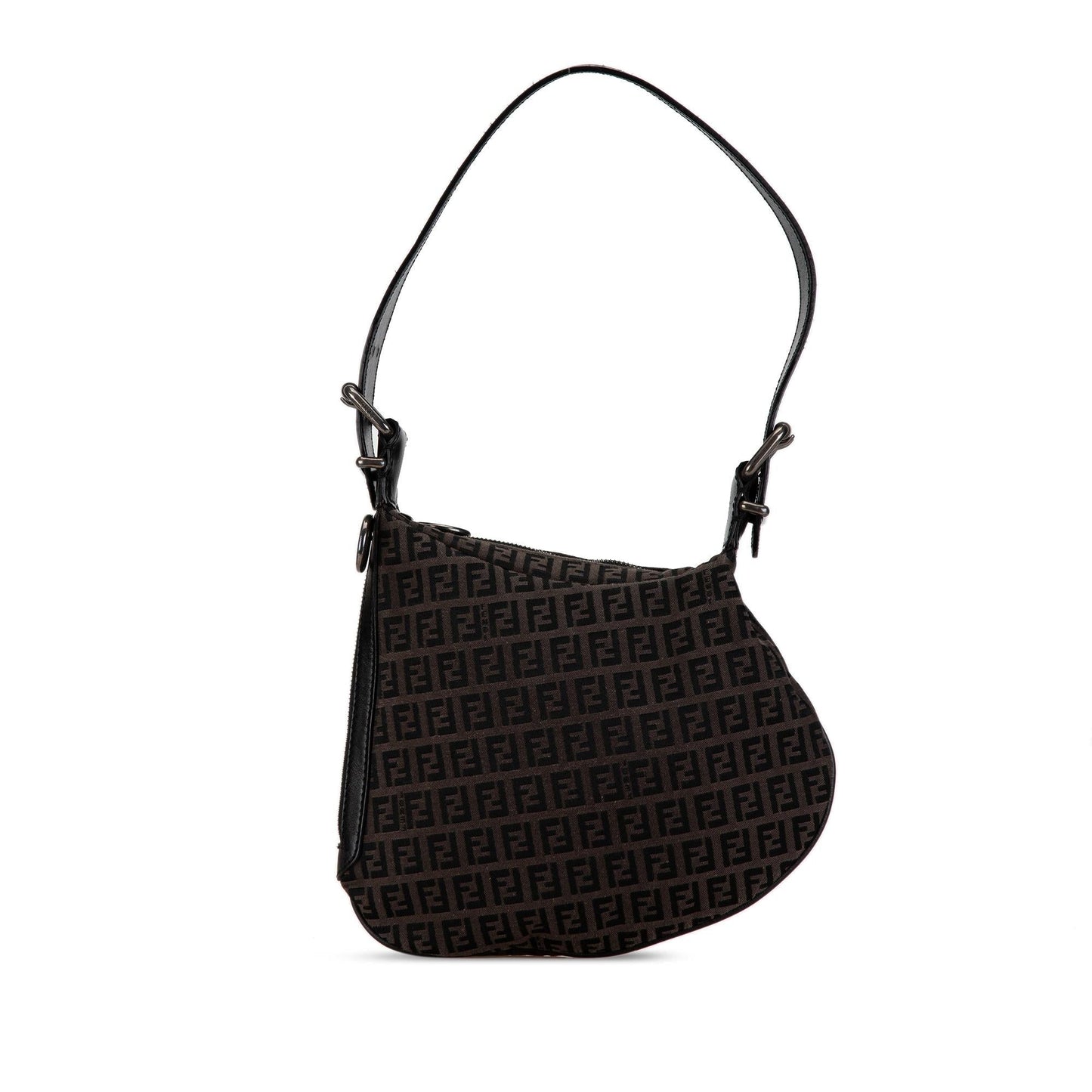 Fendi Zucchino Canvas Oyster Shoulder Bag (MyLE1w)