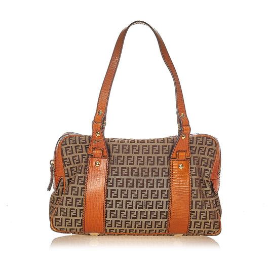 Fendi Zucchino Canvas Shoulder Bag (26037)