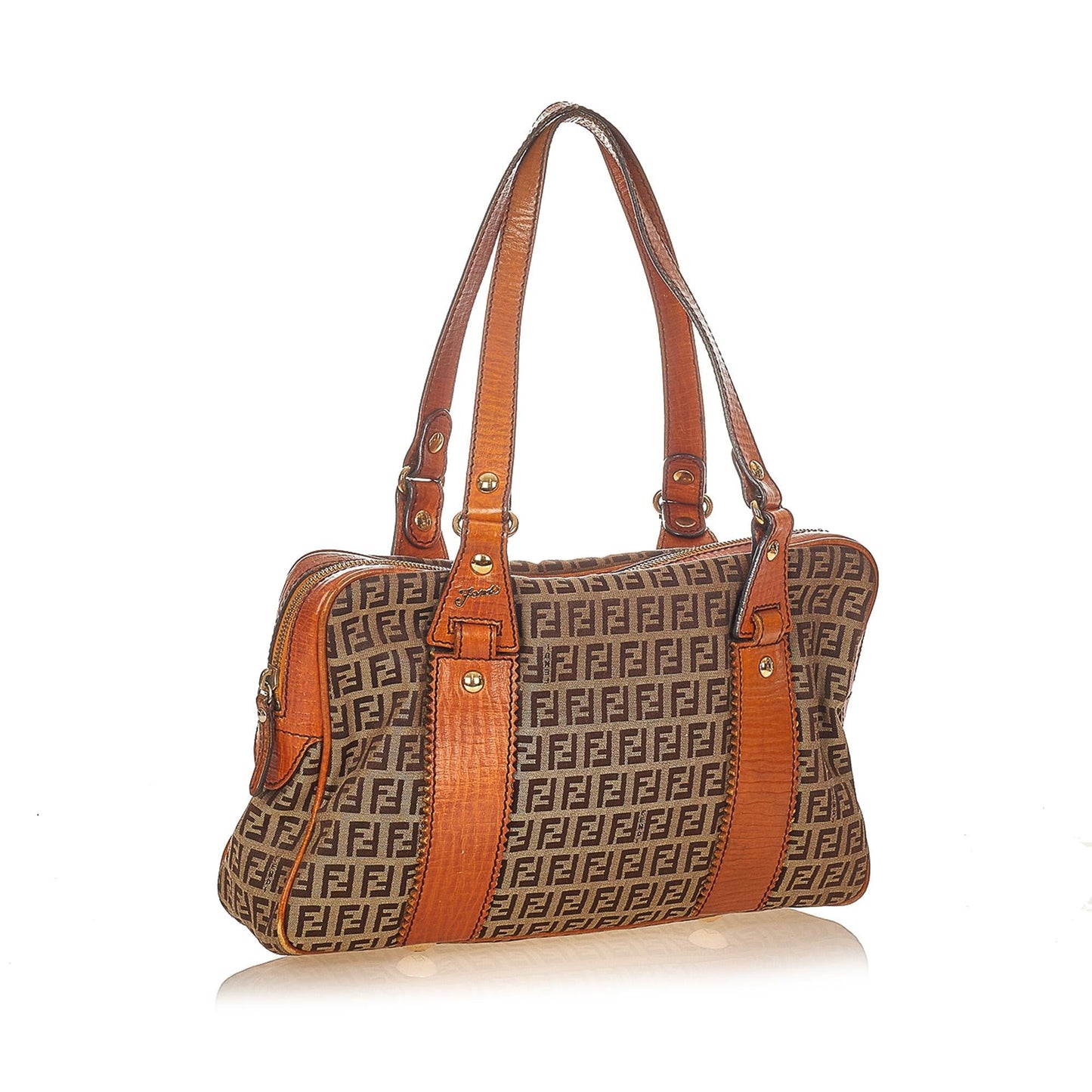 Fendi Zucchino Canvas Shoulder Bag (26037)