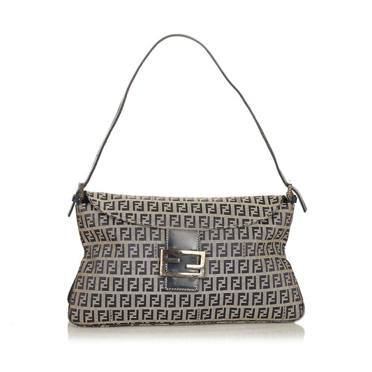 Fendi Zucchino Canvas Shoulder Bag (26235)