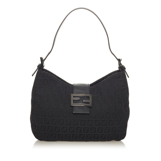Fendi Zucchino Canvas Shoulder Bag (27368)