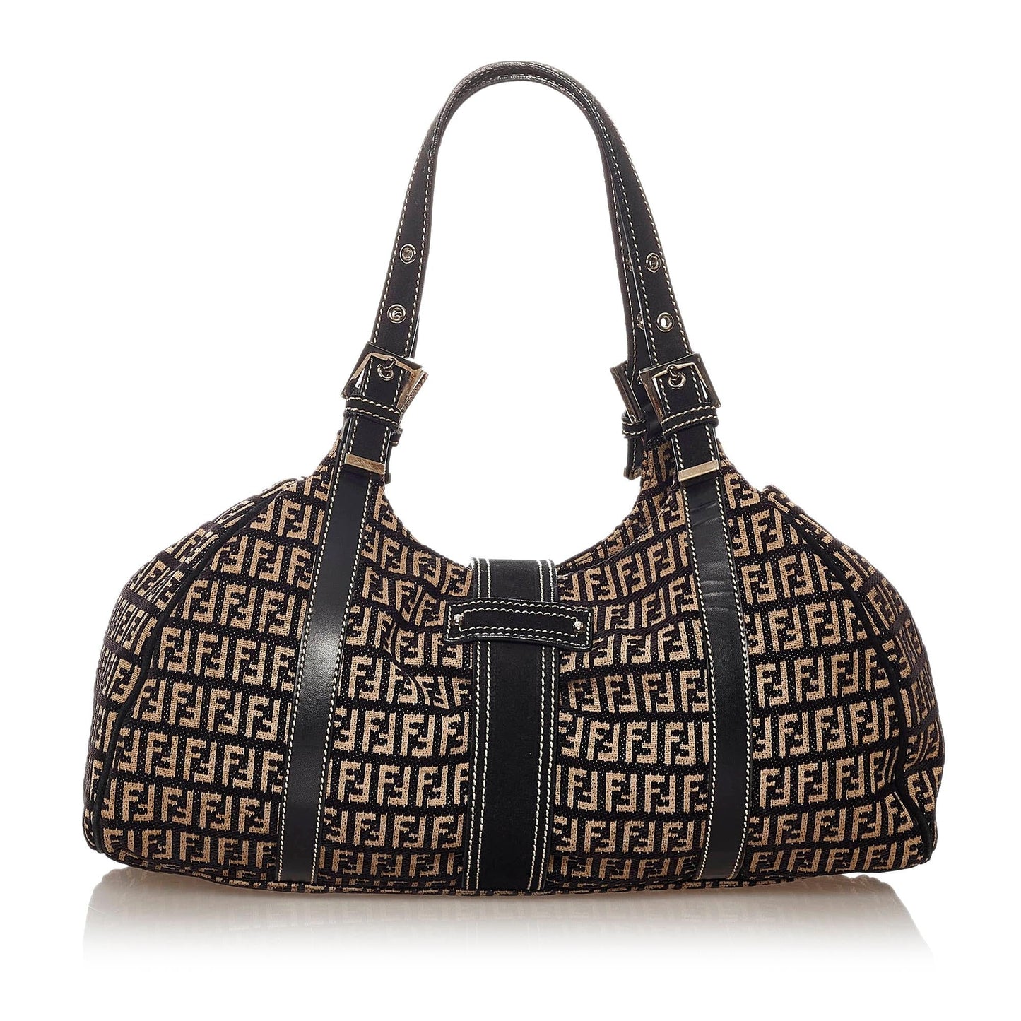 Fendi Zucchino Canvas Shoulder Bag (27820)