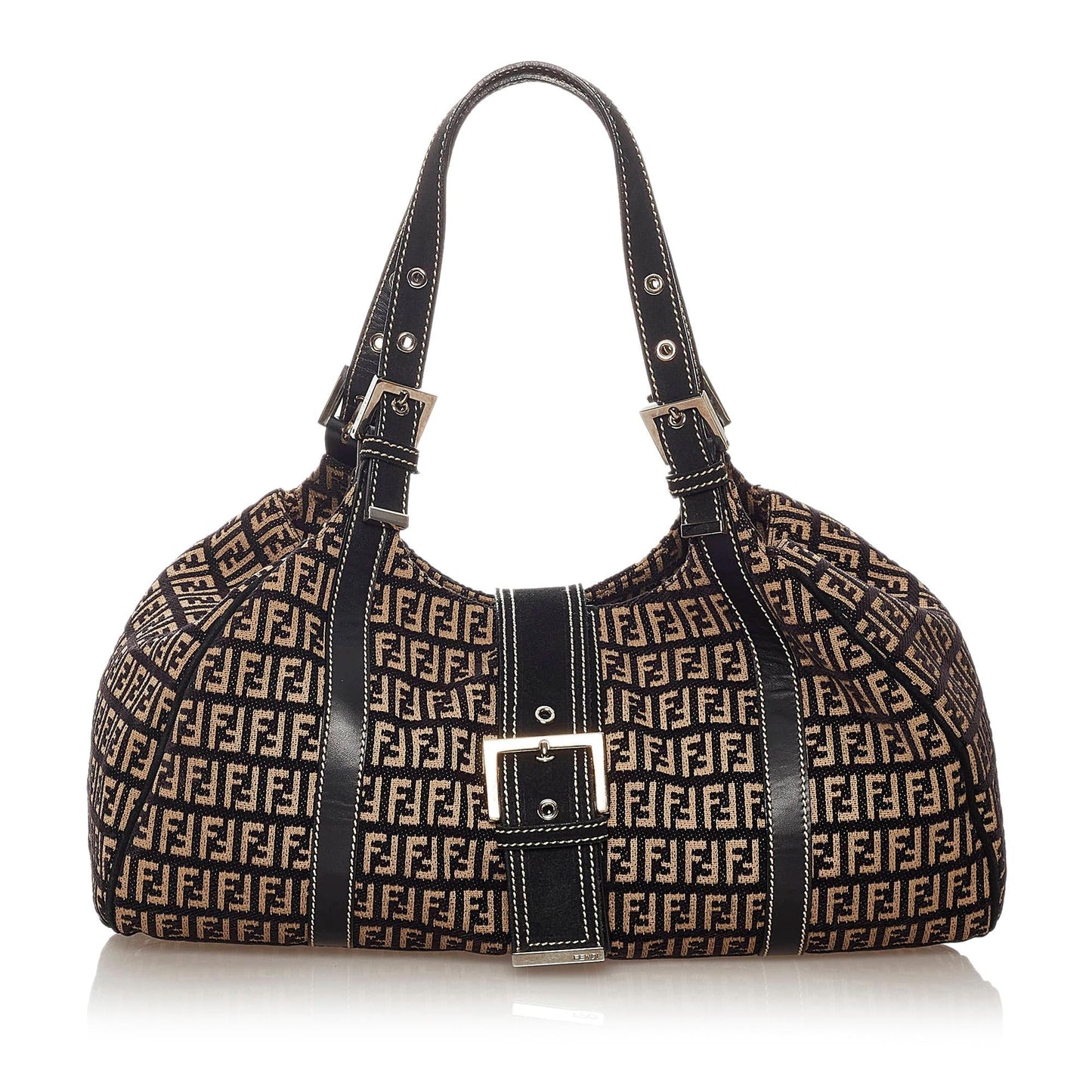 Fendi Zucchino Canvas Shoulder Bag (27820)