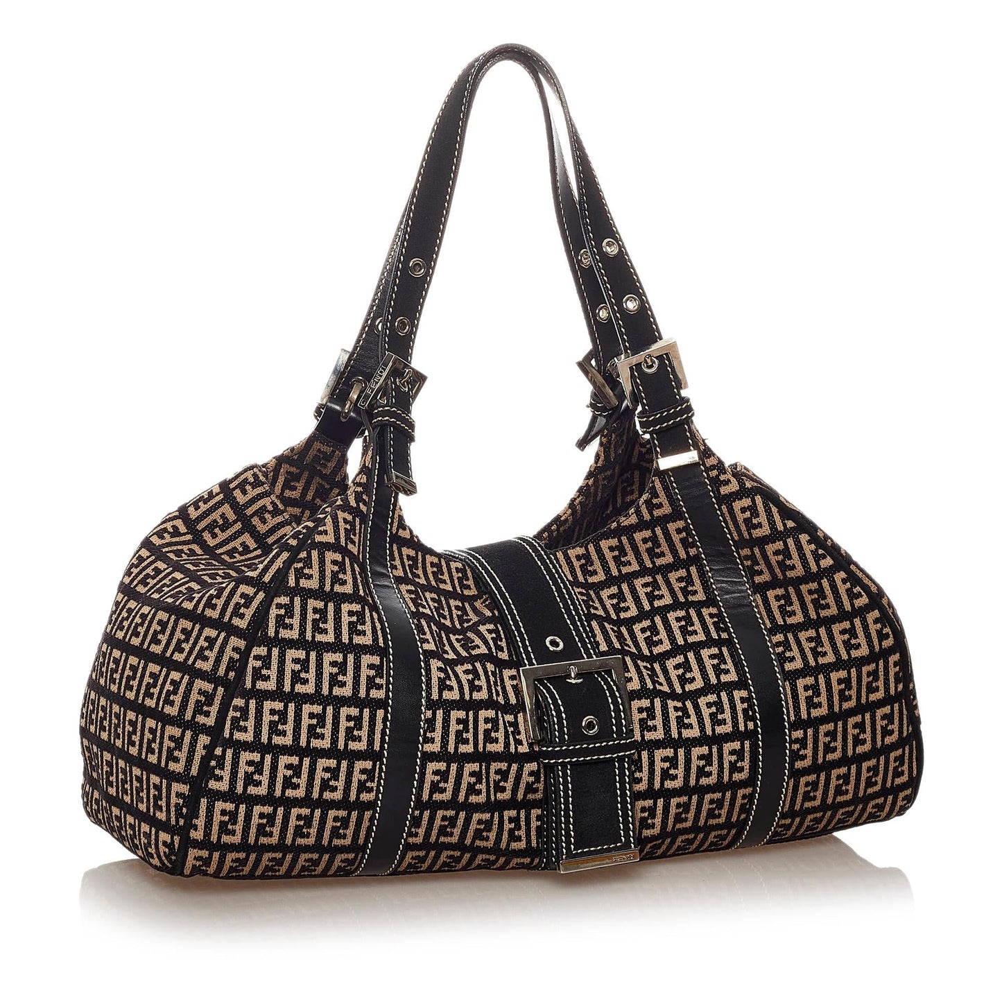 Fendi Zucchino Canvas Shoulder Bag (27820)