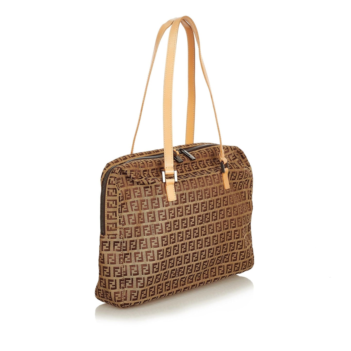 Fendi Zucchino Canvas Shoulder Bag (34062)