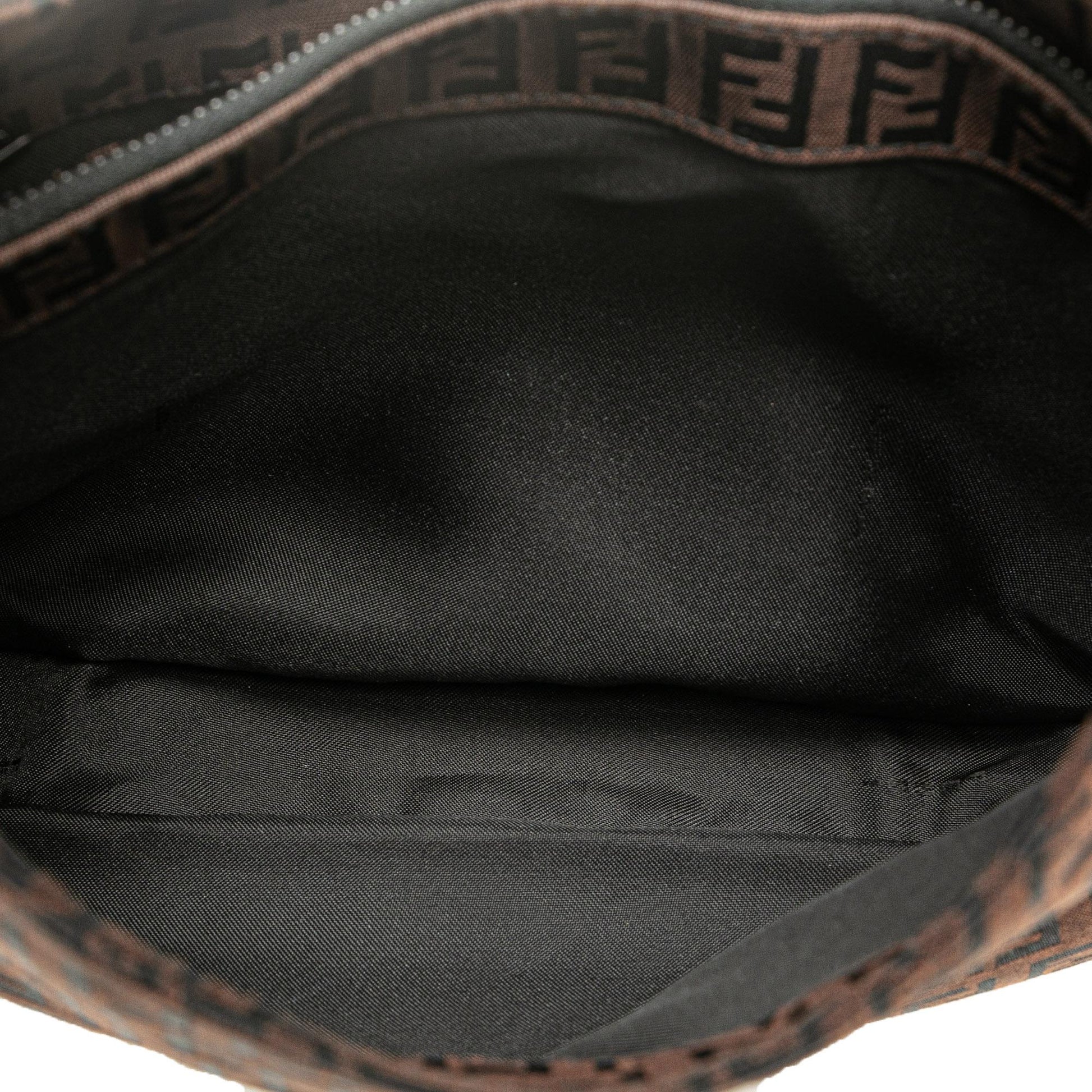 Fendi Zucca Canvas Double Flap Shoulder Bag (SHG-yawuvE)