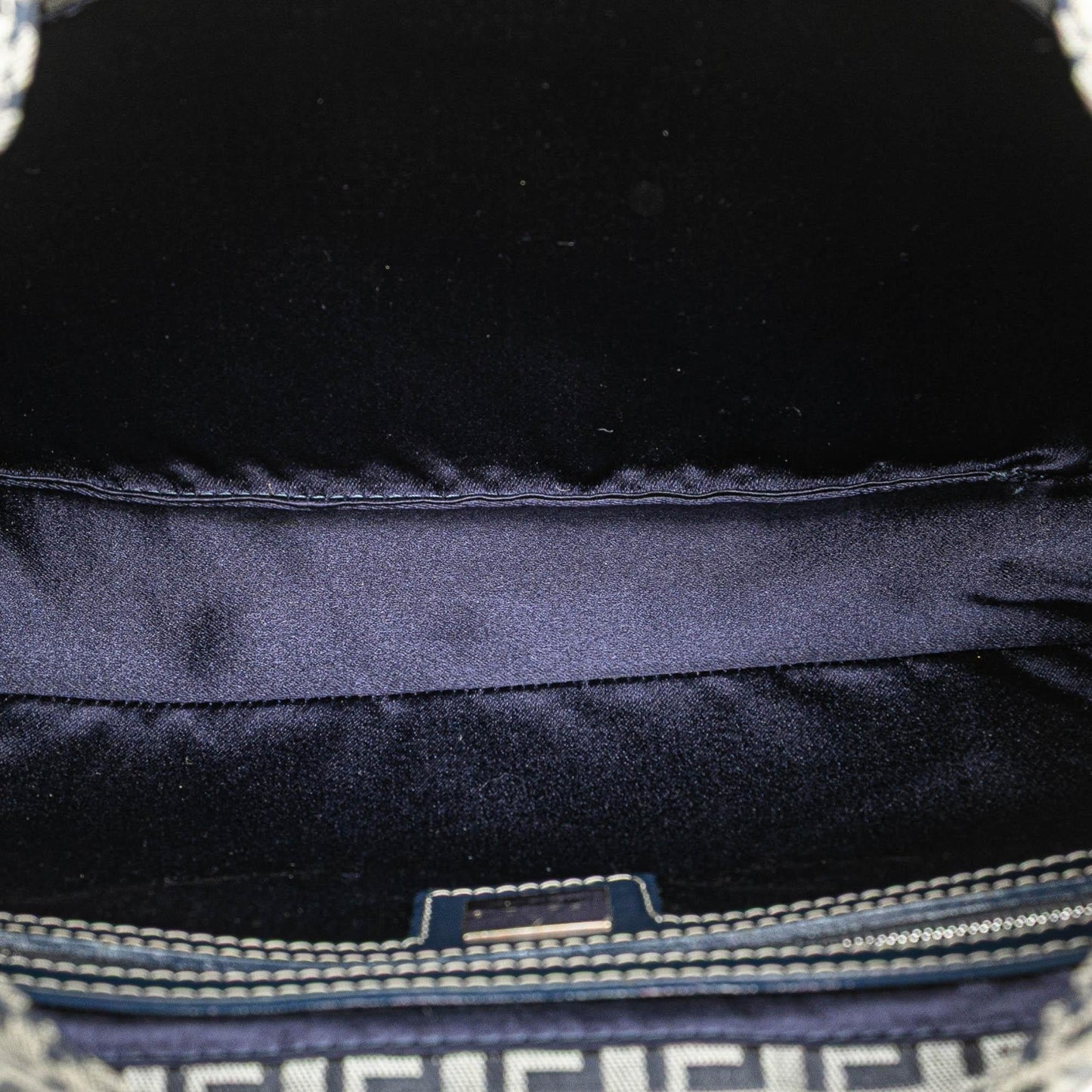 Fendi Mini Zucca Embossed Leather Baguette Satchel