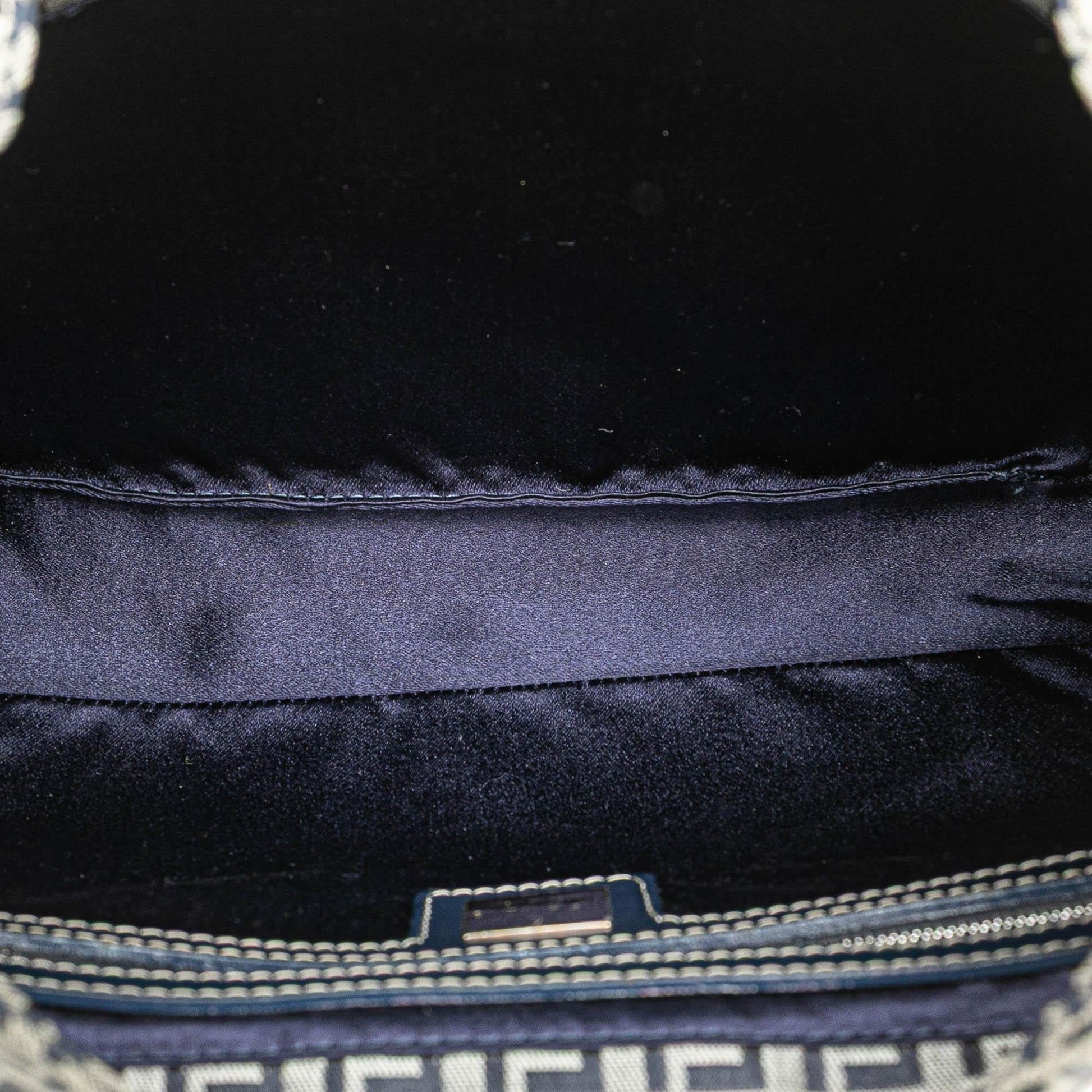 Fendi Mini Zucca Embossed Leather Baguette Satchel