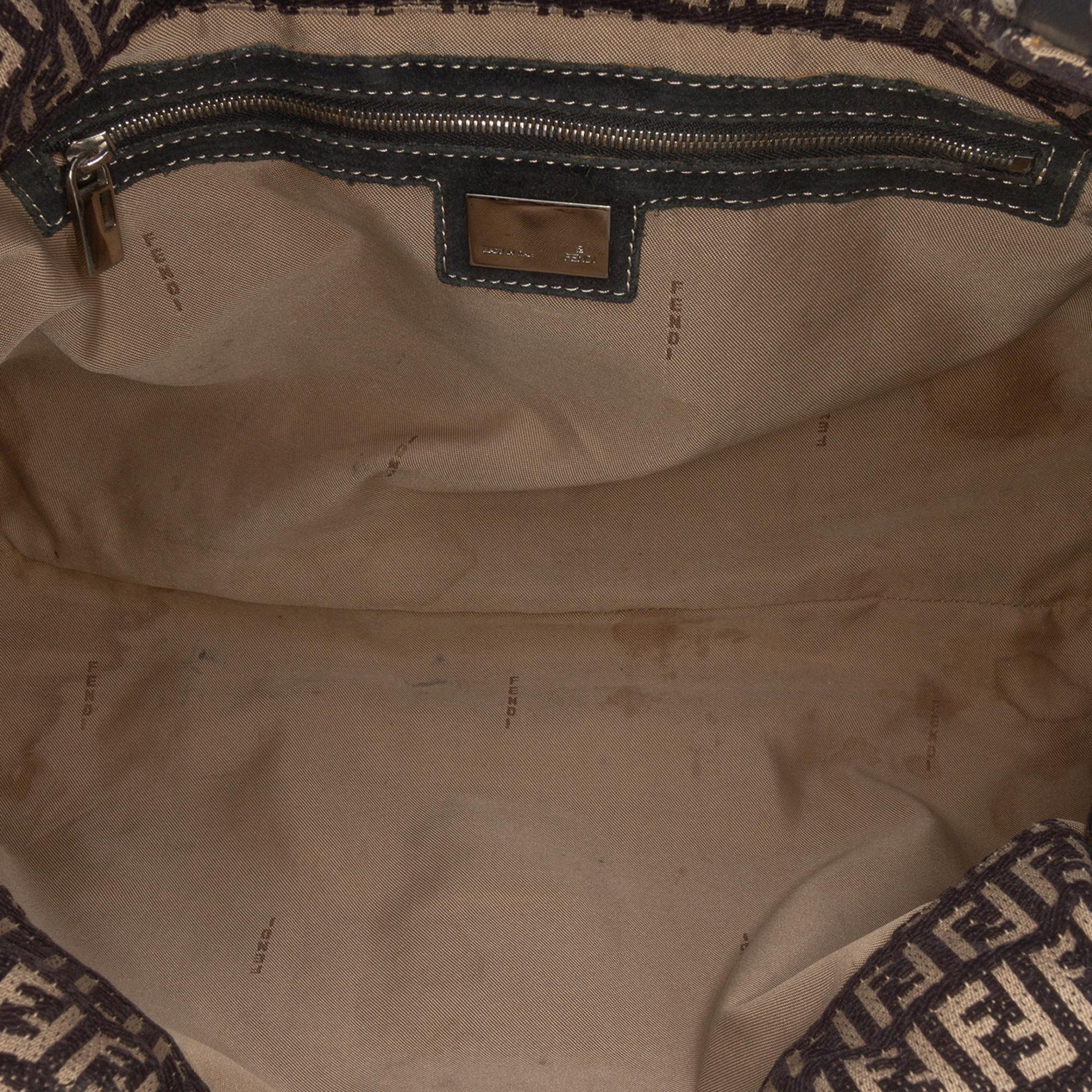 Fendi Zucchino Canvas Shoulder Bag